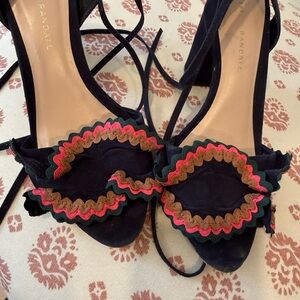 Loeffler Randall Navy and Multicolor Heels
